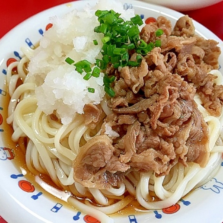 甘辛牛肉とおろしのうどん